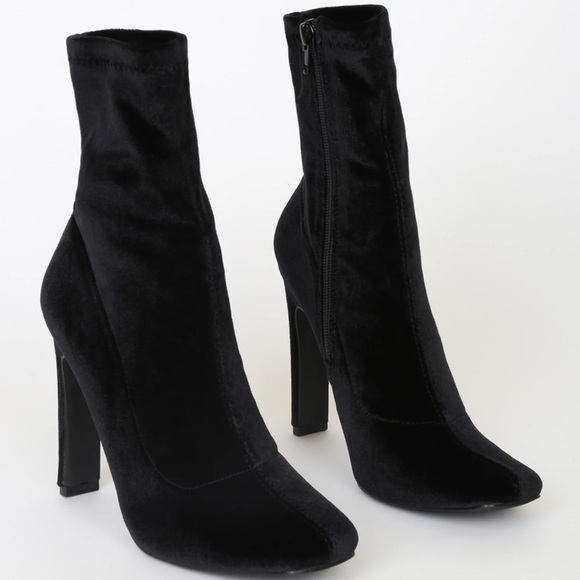 NWT Black Velvet boots - Picture 2 of 6